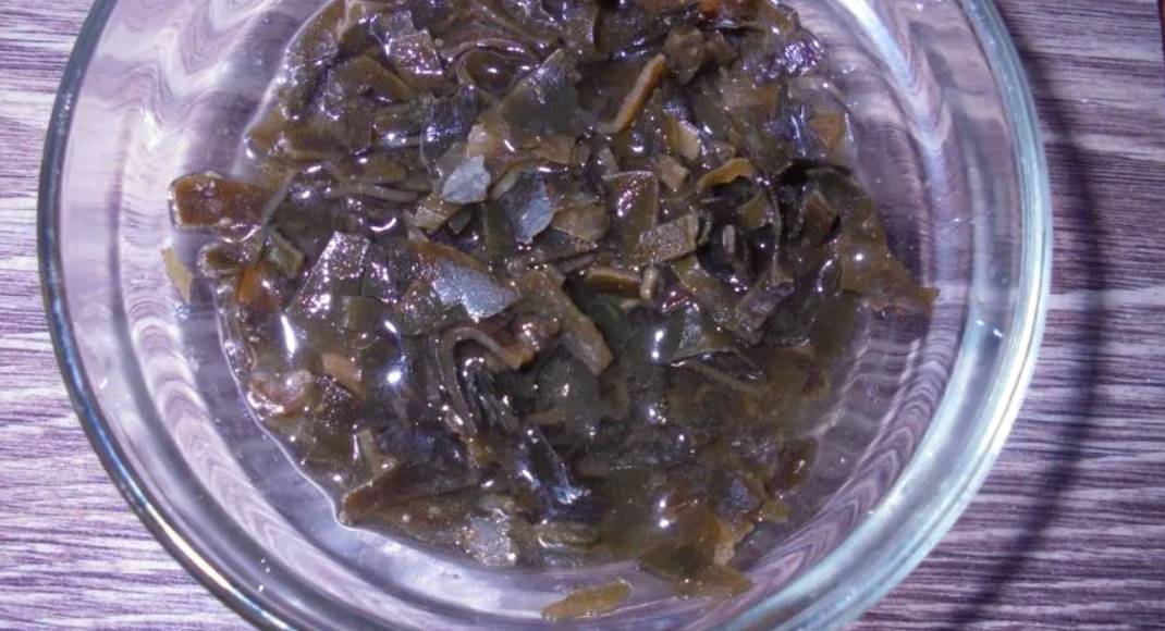 ПП салат с морской капустой и яйцом