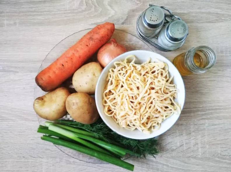 Суп с макаронами и картошкой без мяса
