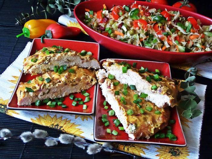 Овощной салат с капустой
