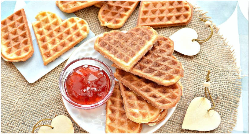 Песочные вафли в вафельнице