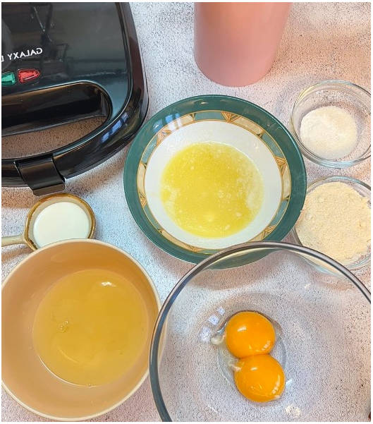 Вафли из кокосовой муки в вафельнице