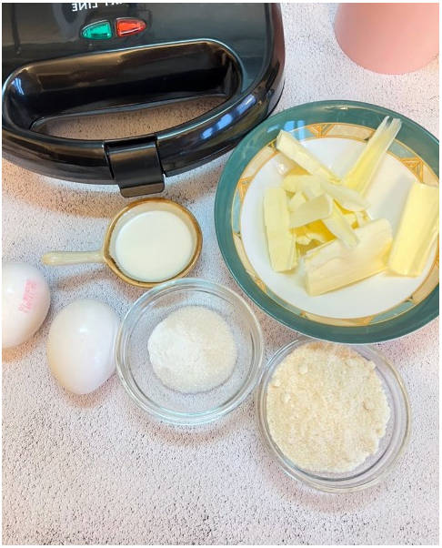 Вафли из кокосовой муки в вафельнице