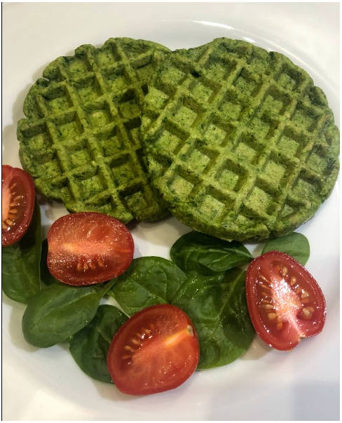 Вафли из шпината