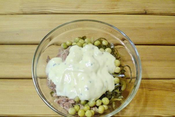 Диетический салат с морской капустой