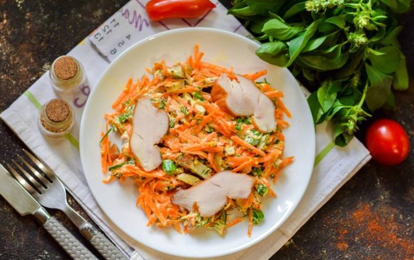Грузинский салат с курицей Грузинский салат с курицей