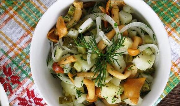 Картофельный салат с грибами