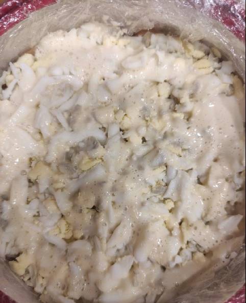 Салат «Мужские слезы» с курицей и грибами, и корейской морковью