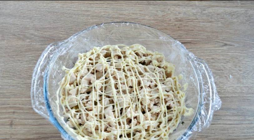 Салат «Лесная поляна» с грибами