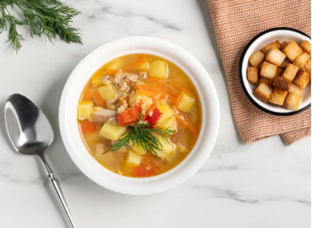 Куриный суп с пшеном и картофелем
