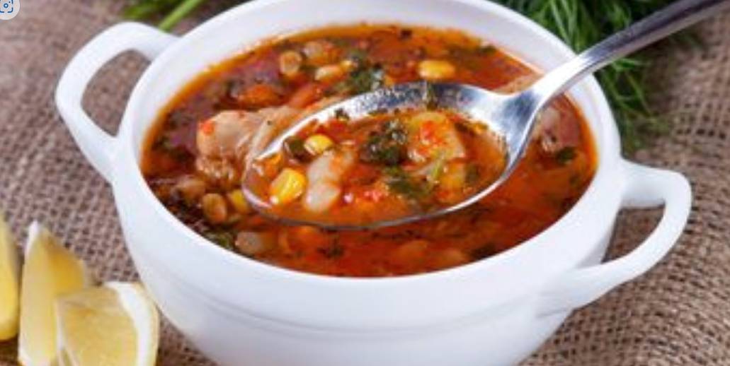 Суп с фасолью и курицей