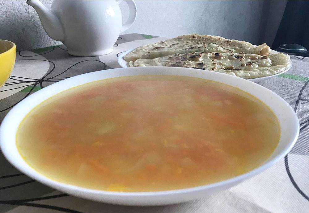 Суп с красной чечевицей и картофелем