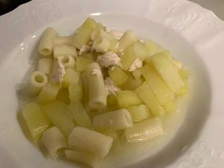 Суп из макарон и картошки с мясом