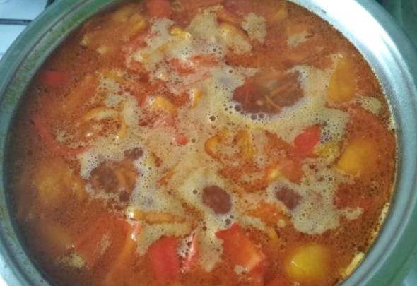 Суп со свиными ребрышками и картошкой