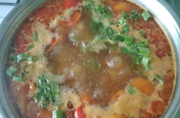 Суп со свиными ребрышками и картошкой