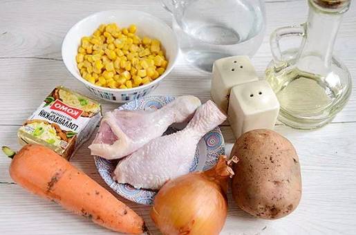 Куриный суп с плавленым сыром и картошкой