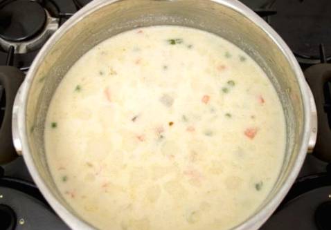 Суп с курицей и сливками