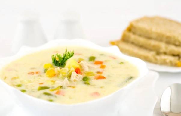 Суп с курицей и сливками
