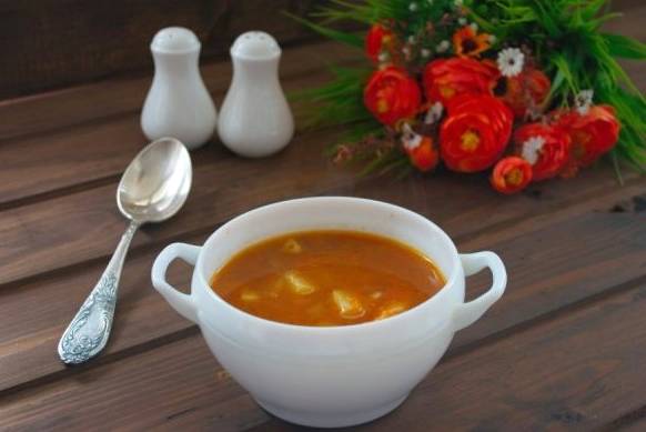 Суп с макаронами, картошкой и мясом