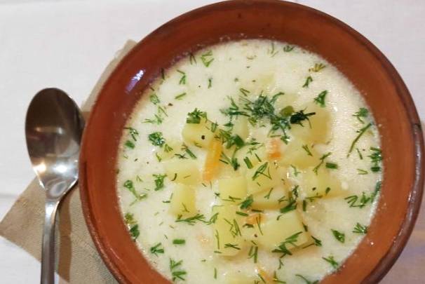 Суп с фаршем и сливками