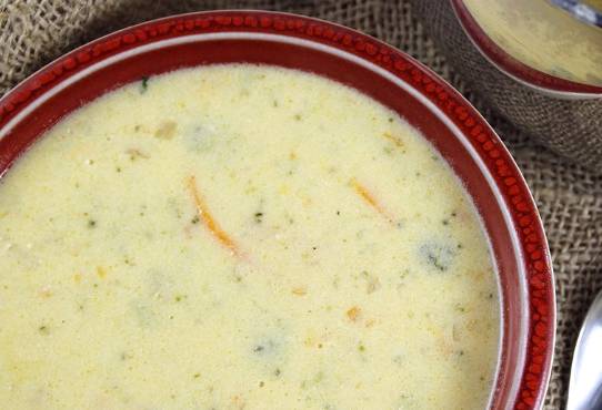 Суп с брокколи и сыром