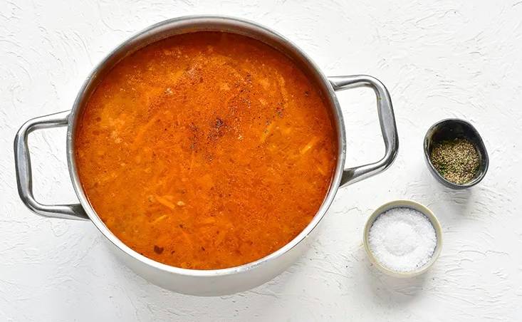 Суп с говядиной и рисом