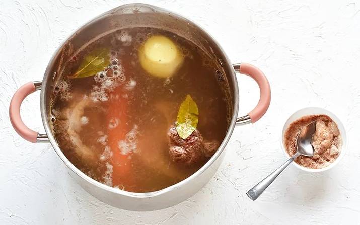 Суп с говядиной и рисом
