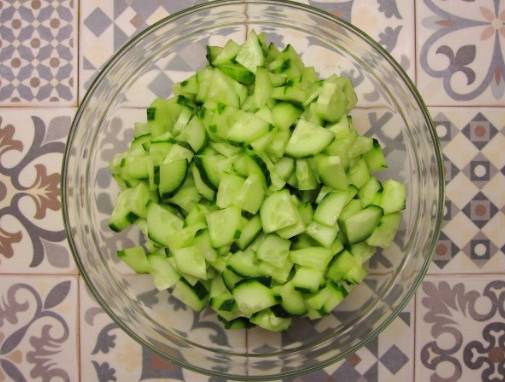 ПП салат с тунцом, яйцом и огурцом