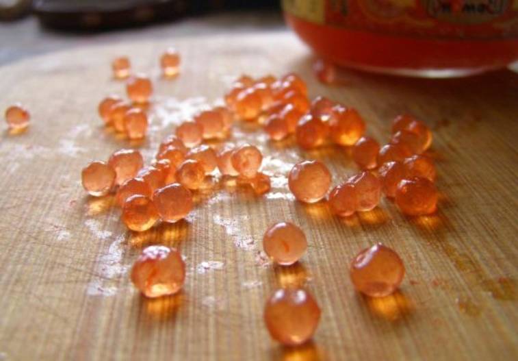 Салат с морепродуктами и икрой