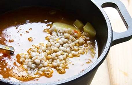 Суп с перловкой и грибами
