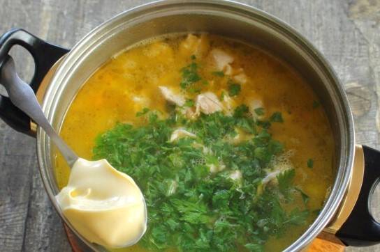 Тыквенный суп с курицей и картошкой