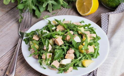 ПП салат с печенью трески