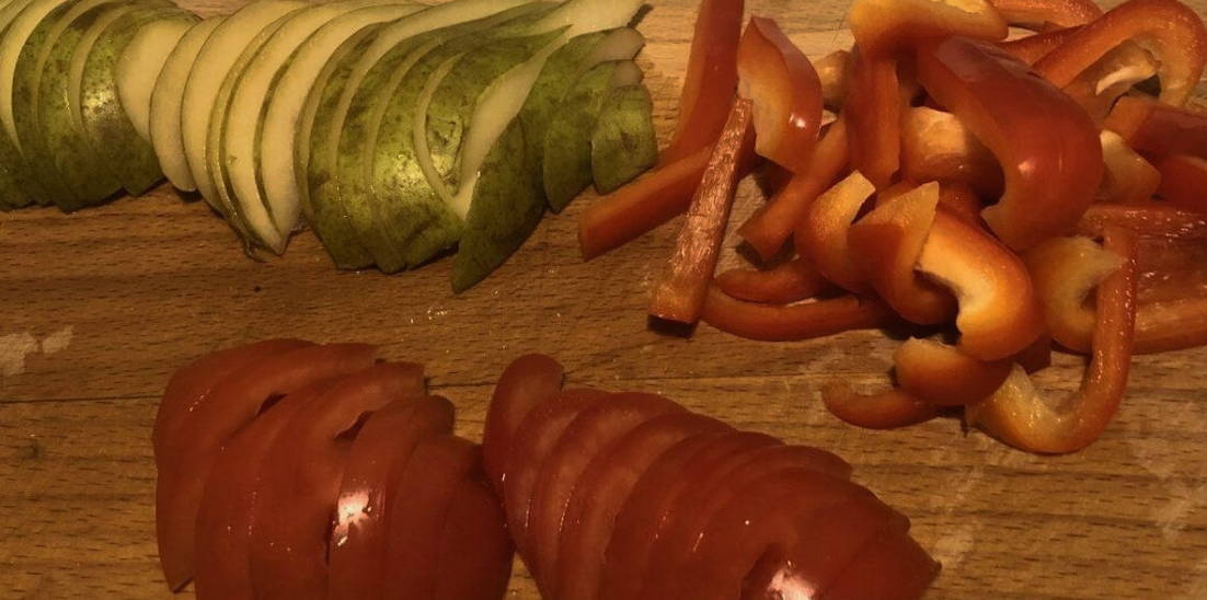 ПП салат с куриной печенью