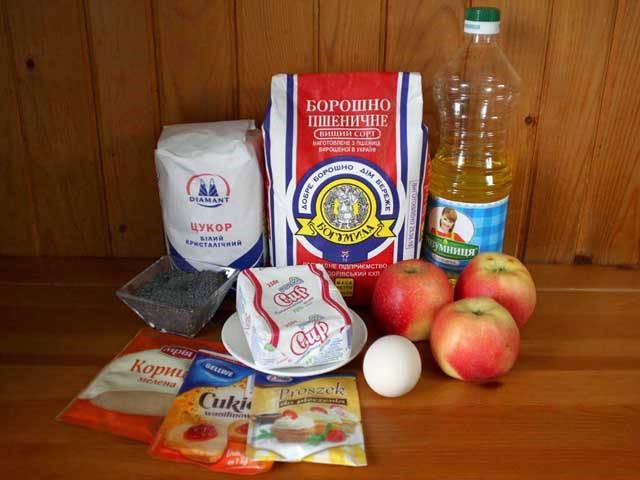 Творожное печенье с яблоками и корицей в духовке