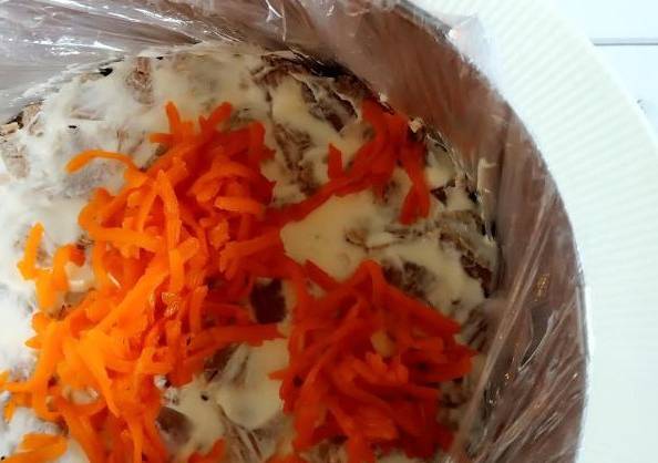 Салат «Генеральский» с редькой и говядиной