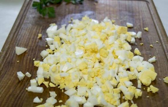 Крабовый салат с морепродуктами