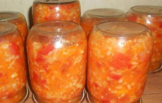 Зимний салат с рисом и овощами на зиму