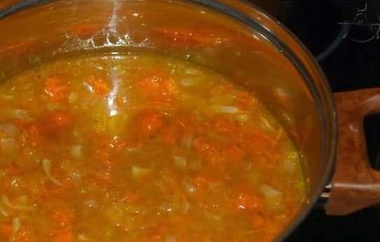 Суп-пюре из тыквы с курицей, картошкой и морковью