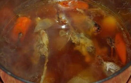 Суп-пюре из тыквы с курицей, картошкой и морковью