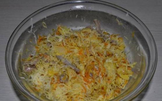 Салат «Архиерейский» с редькой и говядиной