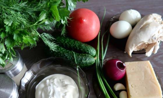 Салат «Бахор» с курицей