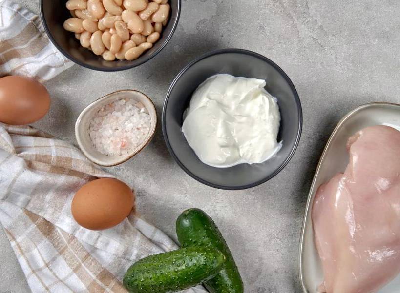 ПП салат с фасолью и курицей ПП салат с фасолью и курицей