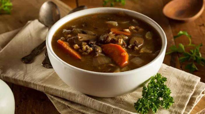 Суп из сушеных грибов с картошкой и мясом