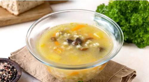 Грибной суп с перловкой и картошкой