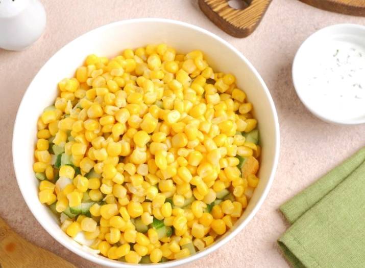 ПП салат с крабовыми палочками на ужин