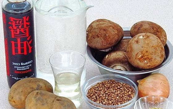Суп с гречкой и грибами