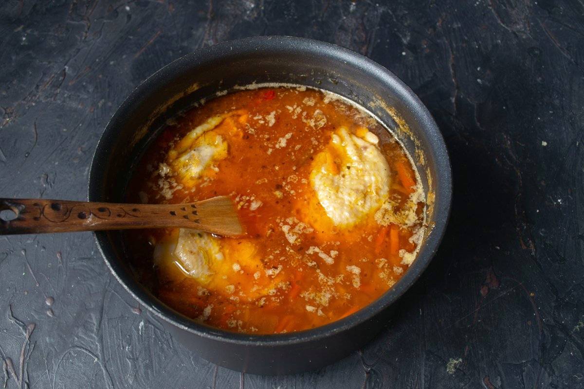 Куриный суп с макаронами и картошкой