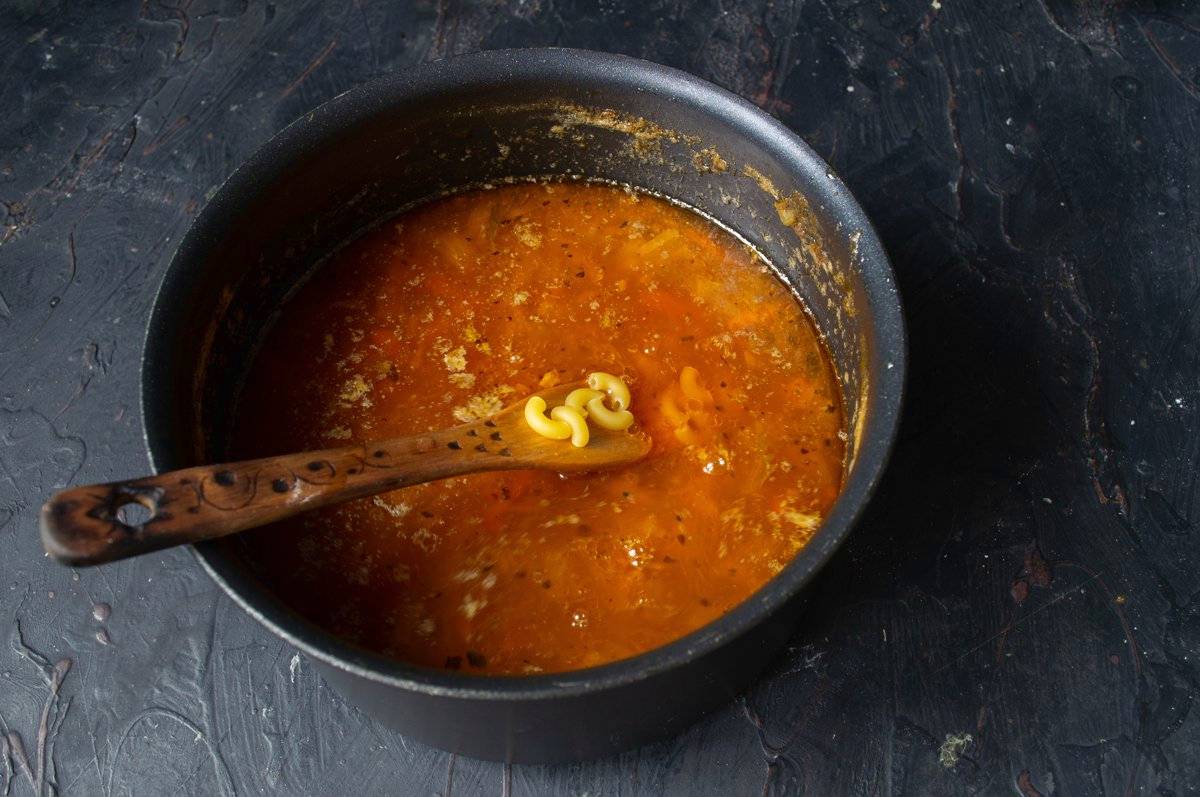Куриный суп с макаронами и картошкой