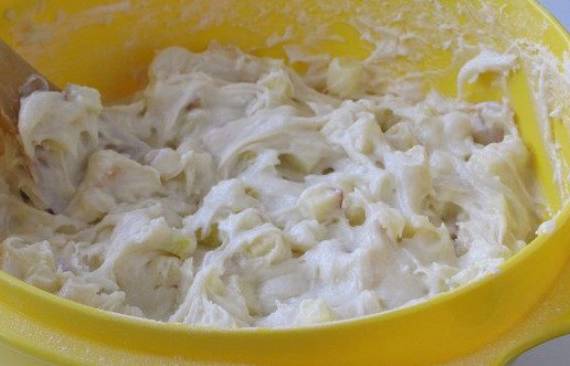 Мягкое яблочное печенье, которое выкладывается ложкой