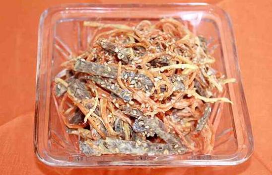 Салат из говяжьего сердца с корейской морковью