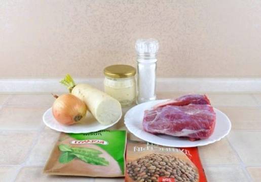 Салат из дайкона с мясом